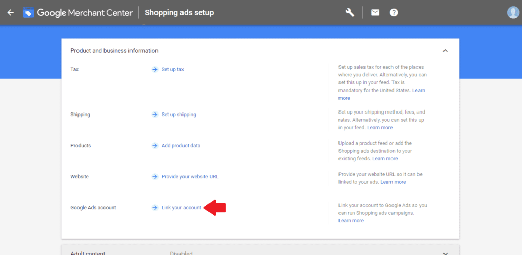 Ako prepojiť Google Merchant Center s Google Ads.